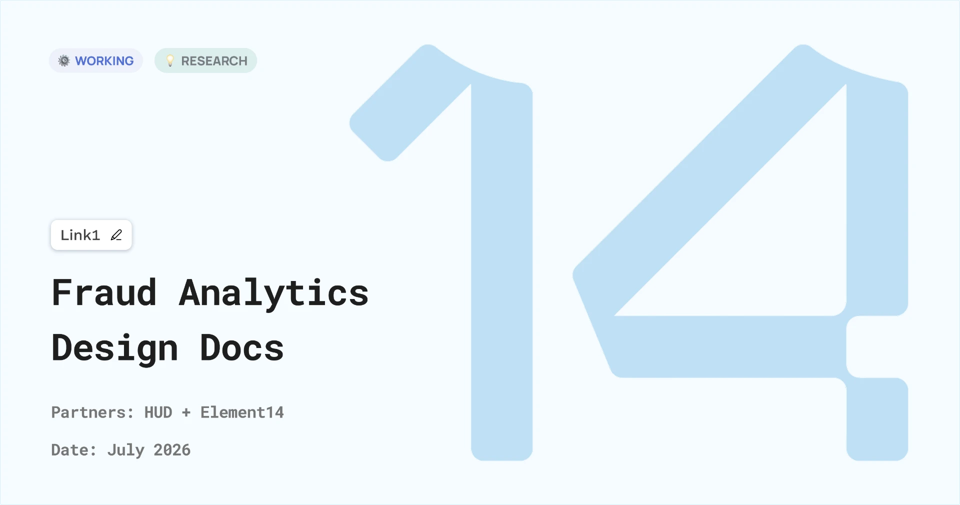 Fraud Analytics design documentation cover — version 6