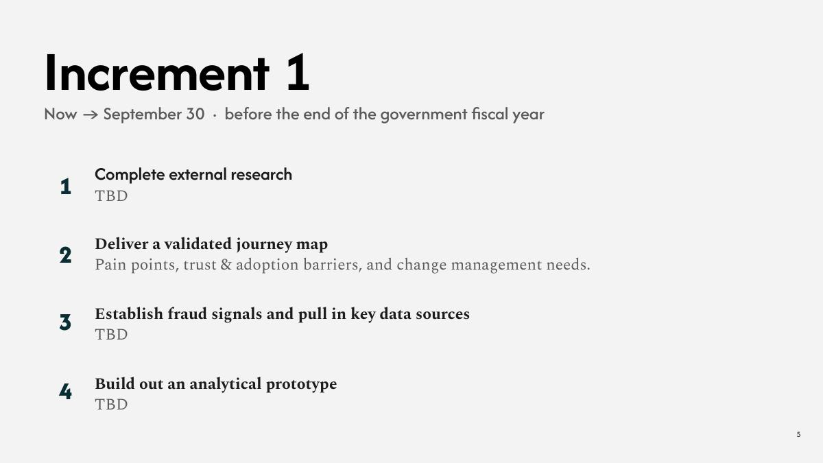 HUD fraud analytics kickoff deck — slide 5 of 15