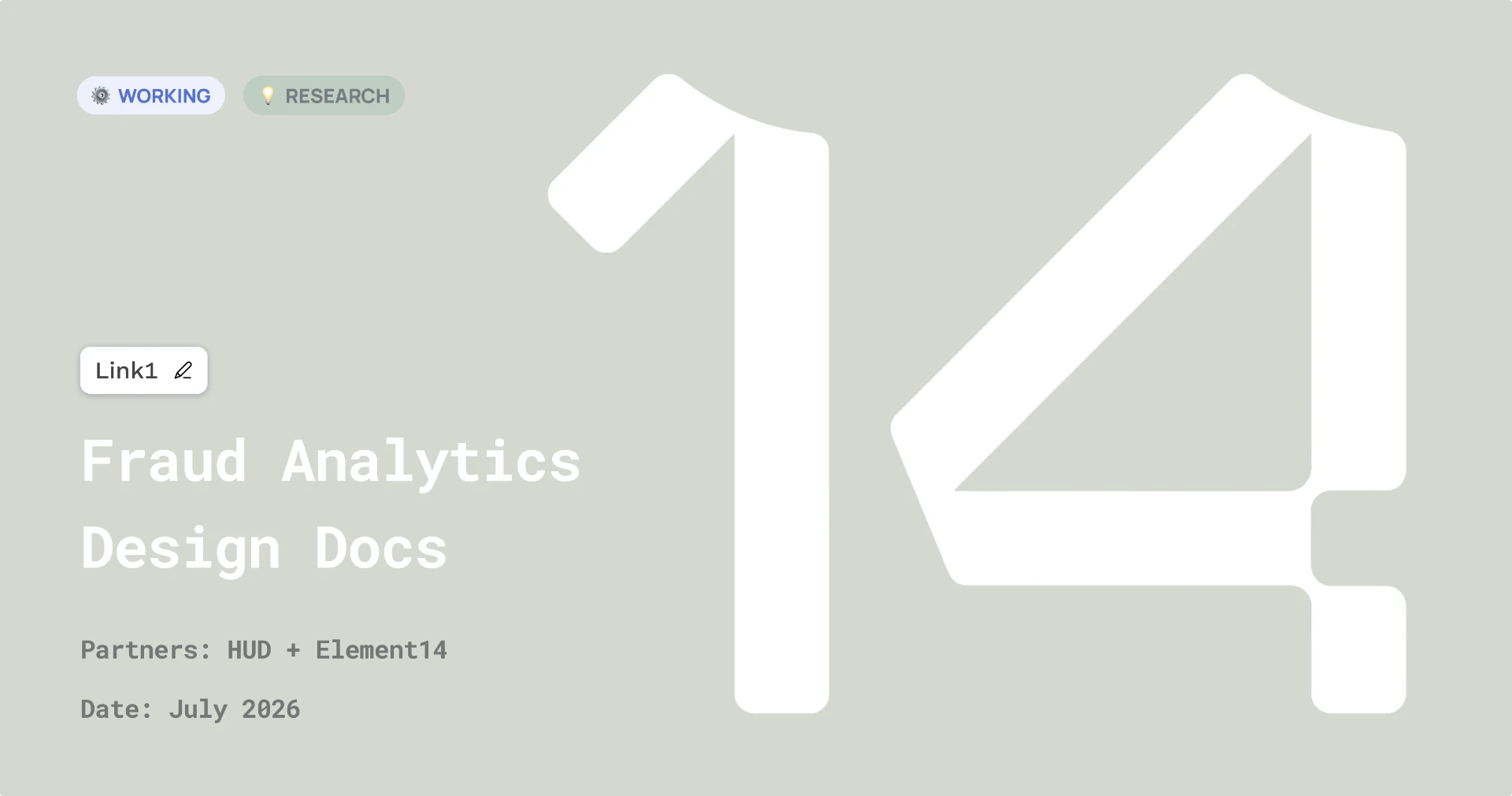 Fraud Analytics design documentation cover — version 7