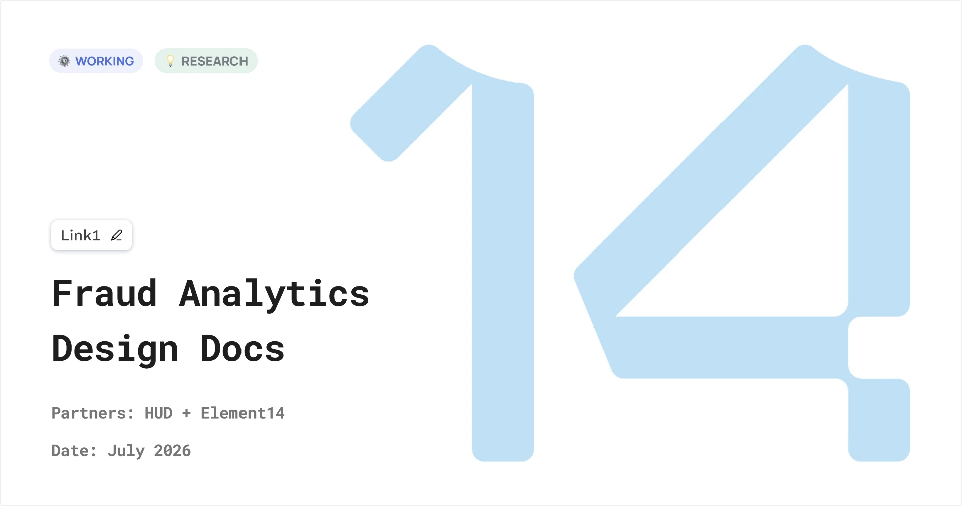 Fraud Analytics design documentation cover — version 4