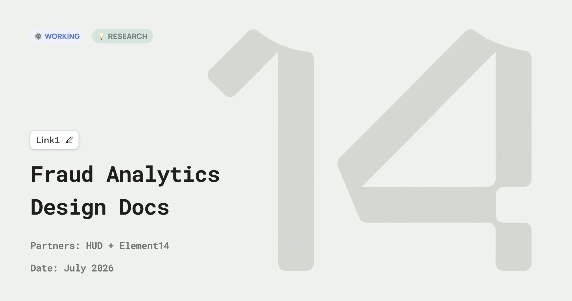 Fraud Analytics design documentation cover — version 5