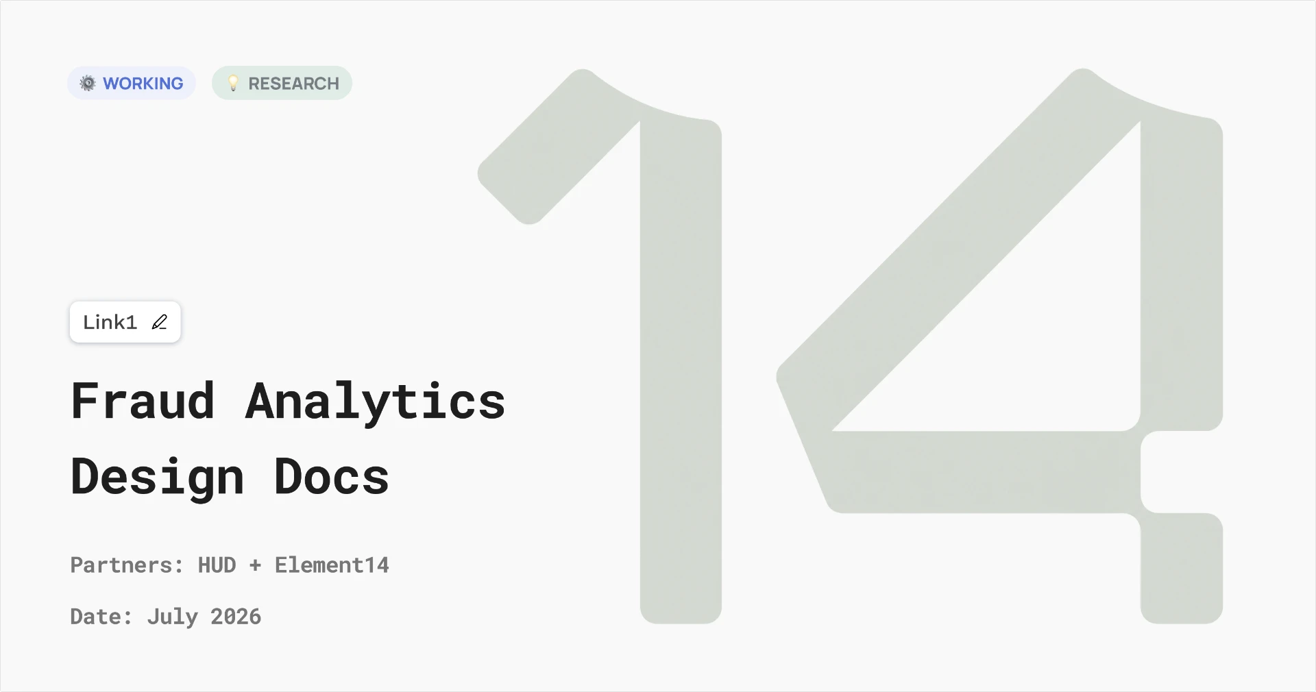 Fraud Analytics design documentation cover — version 8
