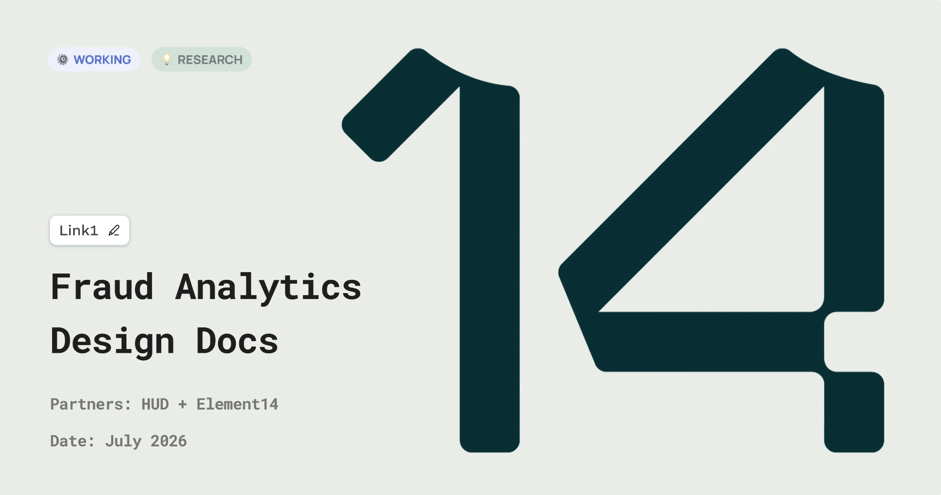 Fraud Analytics design documentation cover — version 3