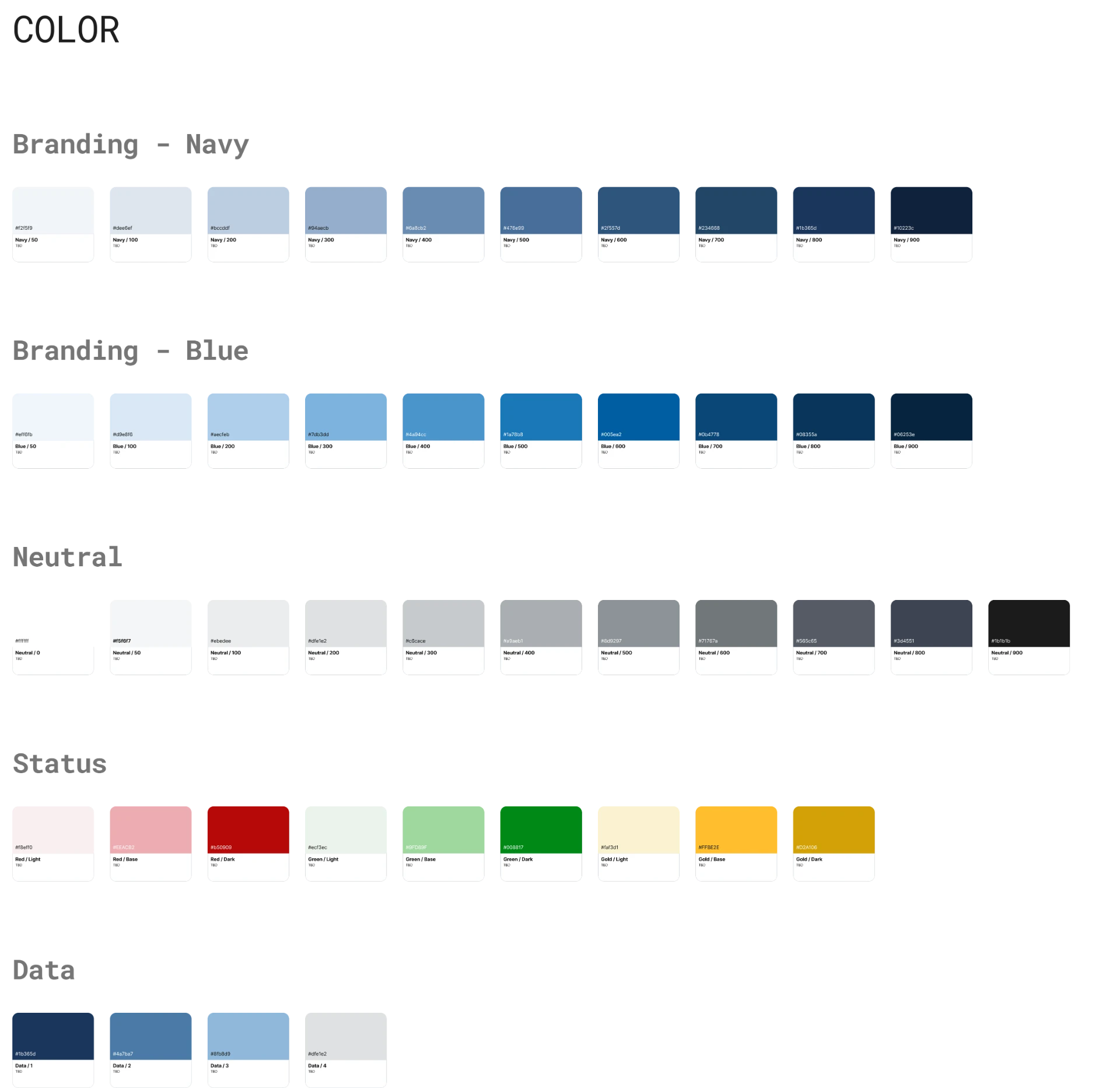 HUD design system color palette