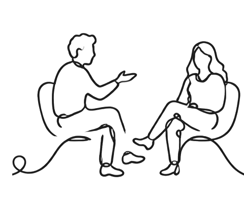 User interviews as a simple single-line drawing
