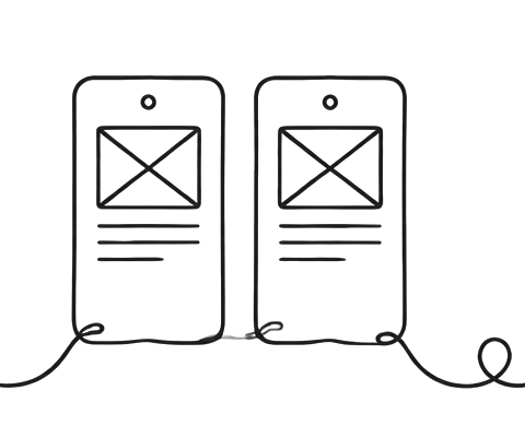 Wireframes as a simple single-line drawing